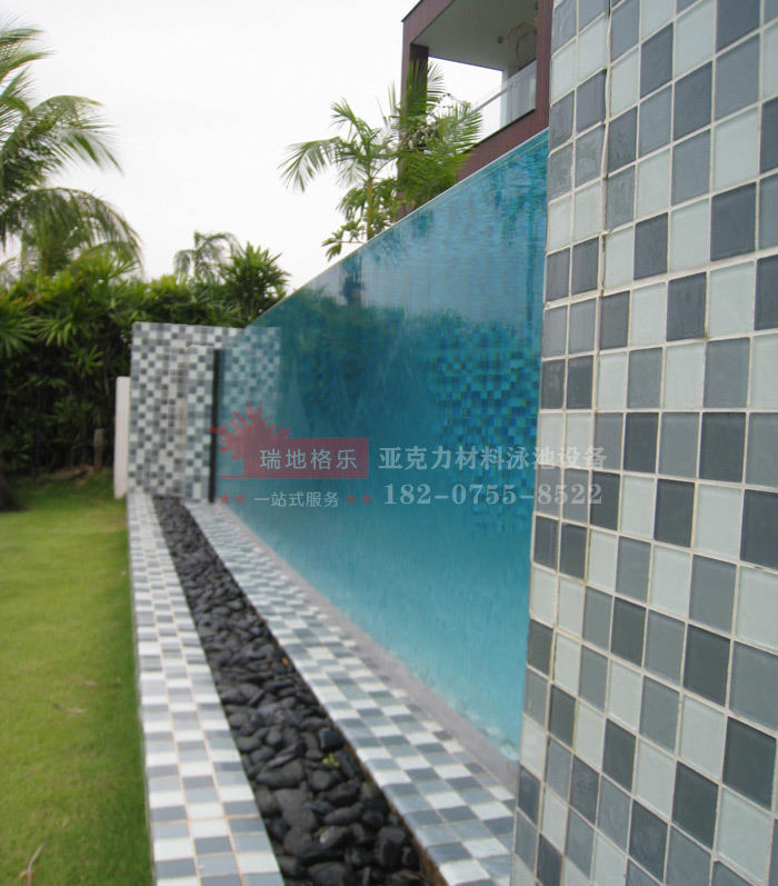 新加坡圣淘沙洋房亚克力透明空中泳池二，瑞地格乐亚克力游泳池