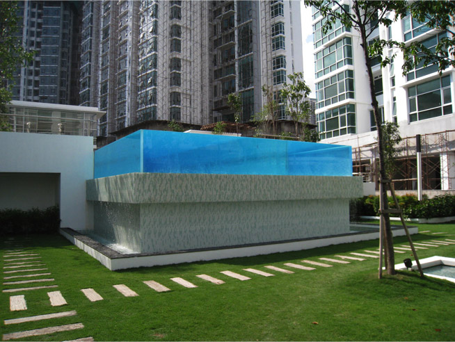 马来西亚吉隆坡双威加乐公寓亚克力透明无边界泳池一，瑞地格乐亚克力游泳池