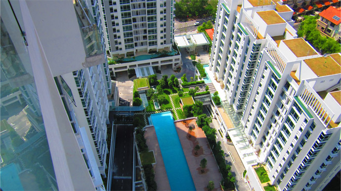 马来西亚吉隆坡双威加乐公寓亚克力透明无边界泳池二，瑞地格乐亚克力游泳池