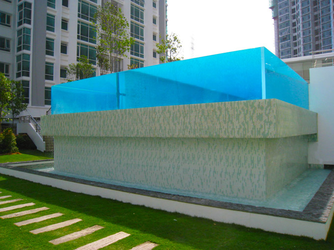 马来西亚吉隆坡双威加乐公寓亚克力透明无边界泳池三，瑞地格乐亚克力游泳池