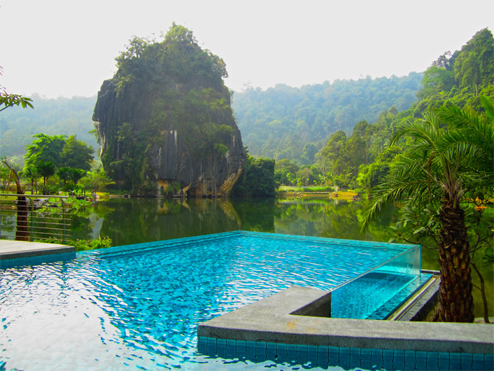 马来西亚淡文喜云轩酒店亚克力透明无边界泳池，瑞地格乐亚克力游泳池