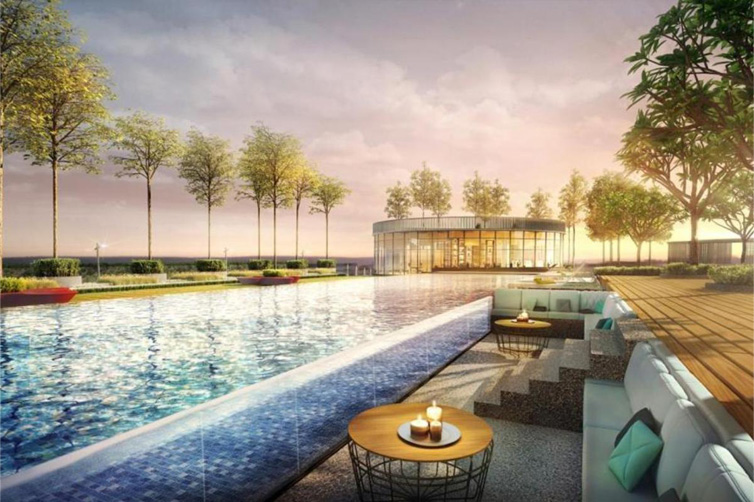 马来西亚槟城闪耀公寓亚克力透明无边界泳池二，瑞地格乐亚克力游泳池