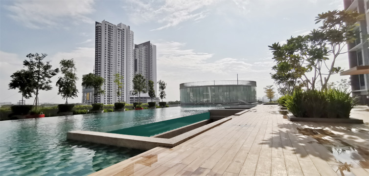 马来西亚槟城闪耀公寓亚克力透明无边界泳池四，瑞地格乐亚克力游泳池
