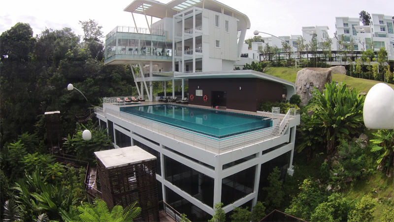 马来西亚槟城南弯俱乐部空中泳池三，瑞地格乐亚克力游泳池