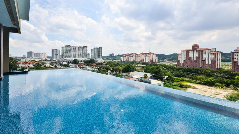马来西亚阿凡达公寓无边泳池三，瑞地格乐亚克力游泳池