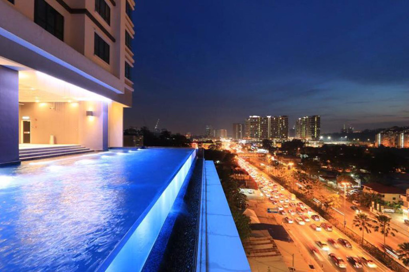 马来西亚阿凡达公寓无边泳池四，瑞地格乐亚克力游泳池