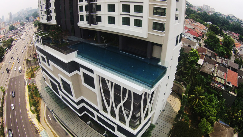 马来西亚阿凡达公寓无边泳池一，瑞地格乐亚克力游泳池